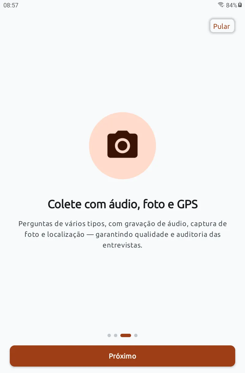 Novidade do Siap 8: coleta com áudio, foto e GPS