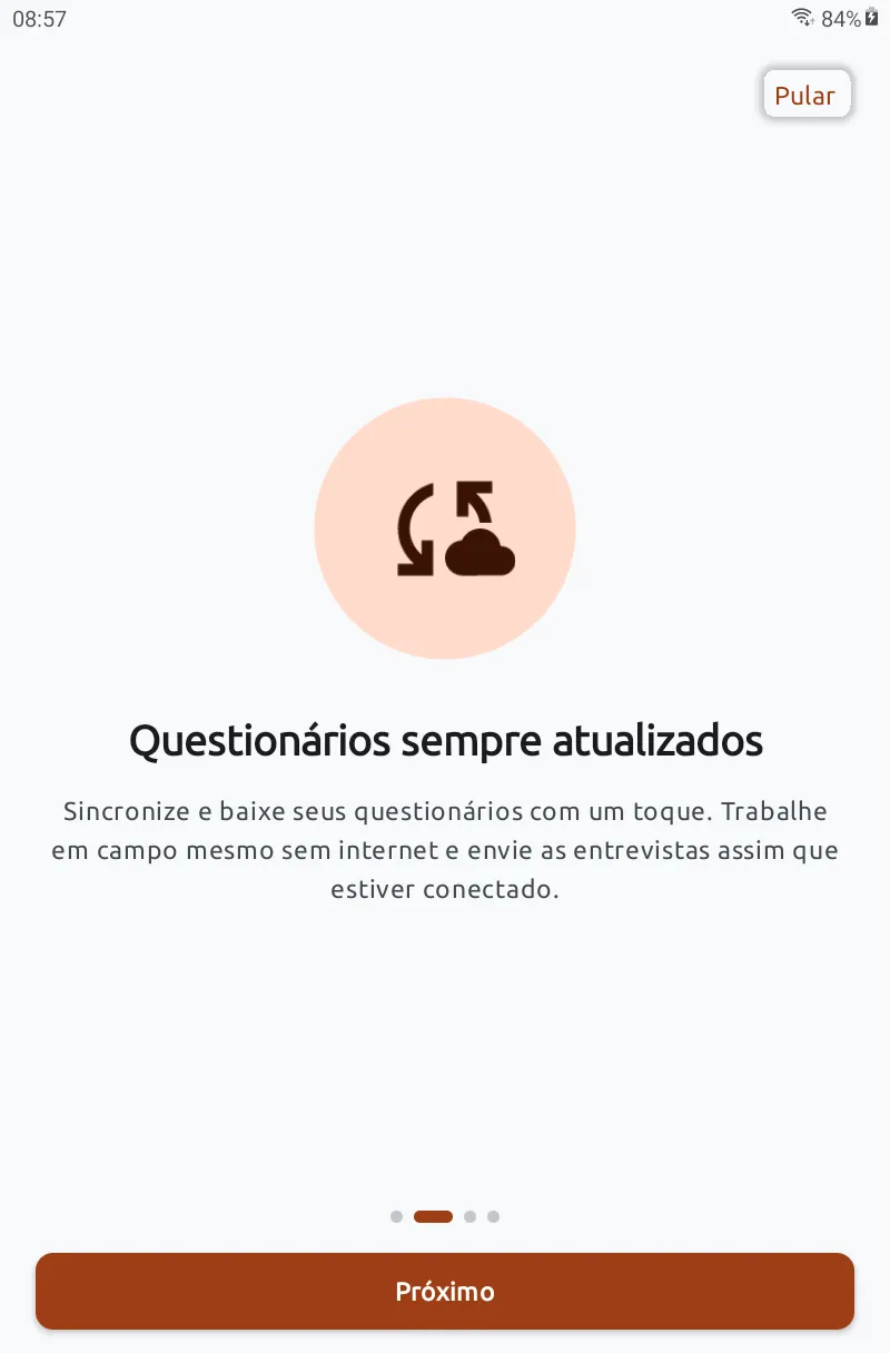 Novidade do Siap 8: questionários sempre atualizados, com sincronização em um toque
